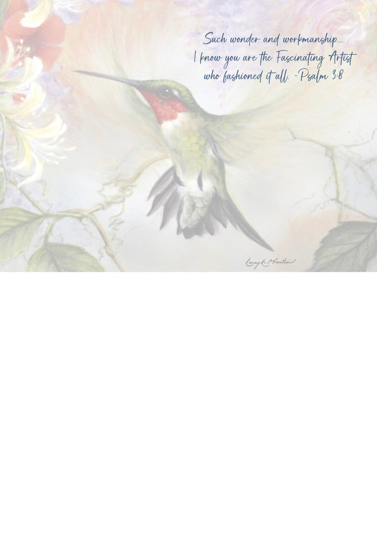 Blank "Make it Personal" Greetings #297 ...from America's favorite hummingbird artist