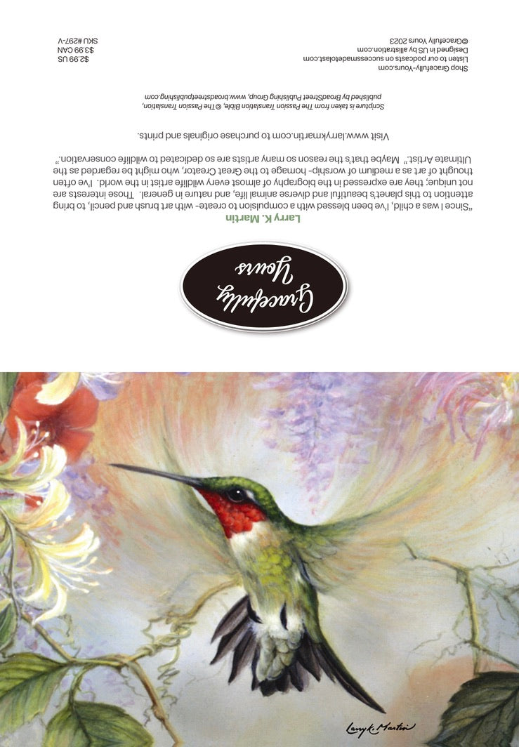 Blank "Make it Personal" Greetings #297 ...from America's favorite hummingbird artist