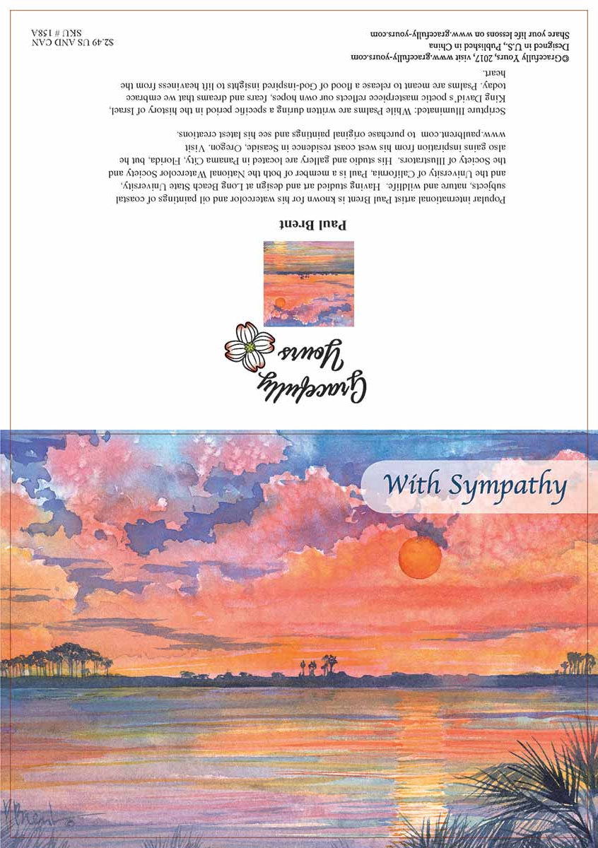 Sympathy The Sun Will Rise Again Sympathy Cards #158 from Florida's top artist Paul Brent