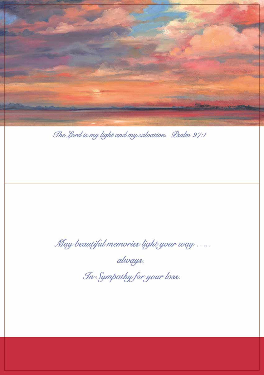 Sympathy The Sun Will Rise Again Sympathy Cards #158 from Florida's top artist Paul Brent